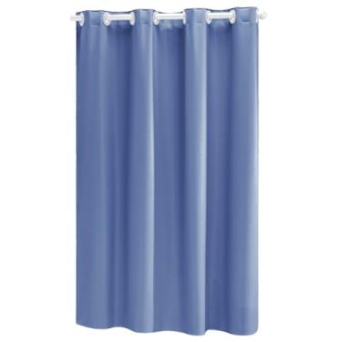 Imagem de Cortina De Pvc Impermeável Anti-mofo Para Box De Banheiro 1,40 x 2,00 (Azul)