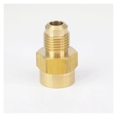 Imagem de Rosca SAE 1/5.1 cm-20 UNF Fit Tube OD 5/40.6 cm x 1/10.2 cm NPT fêmea latão SAE adaptador de encaixe de tubo de 45 graus