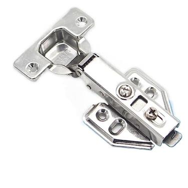 Imagem de Dobradiça de aço inoxidável macio amortecedor hidráulico armário de cozinha armários dobradiça de porta dobradiças de móveis 1 peça (giro grande)