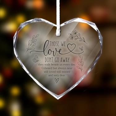 Imagem de Coração de cristal de 7,6 cm - Those We Love Don't Go Away - Símbolo de amor e lembrança, perfeito para celebrações e lembranças, lindo ornamento de cristal, presente para seu amante - A08