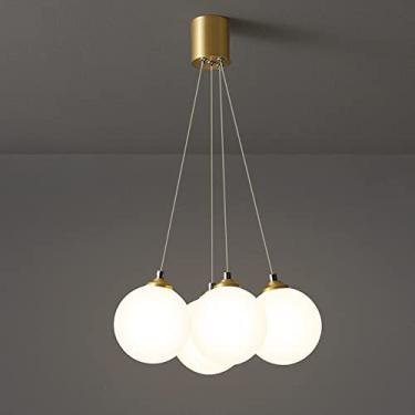 Imagem de YQSLQZZ Luminária pendente Sputnik de meados do século, lustre de vidro moderno de latão, iluminação decorativa de teto, luzes de teto suspensas para sala de estar, quarto, sala de jantar, cozinha