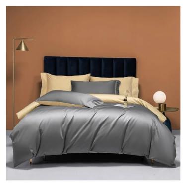 Imagem de Roupa de cama 100% algodão solteiro queen king conjunto de lençol de cima capa de edredom (Queen)