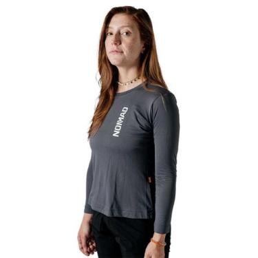 Imagem de Camisa de Ciclismo Feminina Jersey Enduro Manga Longa Nomad, Cinza, M