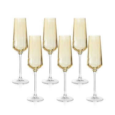 Imagem de Jogo De Taças Copa E Cia 6 Peças Lustro âmbar - Espumante 260ml