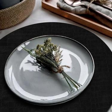 Imagem de 6 Jogo Americano Redondo Sousplat Mesa Posta Luxo Liz Ar