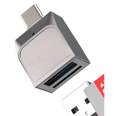 Imagem de Adaptador USB C para USB Leitor de Cartão Micro SD (2 em 1) Porta OTG 3.0 para iPhone 16 15 Conversor compatível com Samsung para iPad, MacBook, Computador, TF, Acessórios de Transferência de Memória