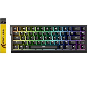 Imagem de Teclado Gamer ATTACK SHARK X68 HE Magnético RGB 8K – Switch Hall Effect Outemu Amber, 68% Compacto, Layout US, Cabo Destacável, Antighosting Completo (Preto)