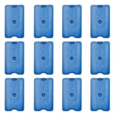 Imagem de Kit 12 Gelo Placa Reutilizável 500Ml Ideal Cooler Caixa