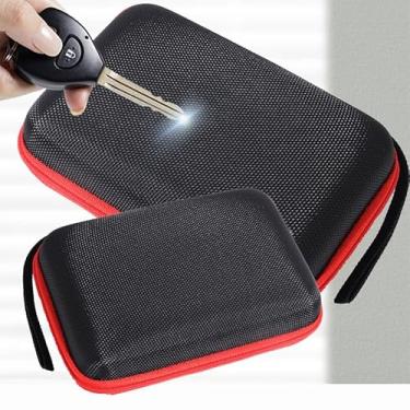 Imagem de Para console de jogos R36S EVA bolsa de armazenamento rígida portátil sísmica anti-queda (com corda)