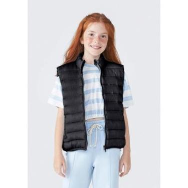 Imagem de Colete Puffer Infantil Unissex Com Bolsos - Preto 008-Unissex