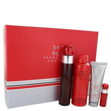 Imagem de Perf.cx.pres.col.masc.perry Ellis 360 Red 100 Ml Edt+7 Ml Edt+200 Ml Des.+90 Mlsabonete Líq.