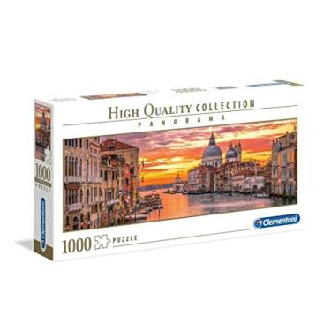 Imagem de Clementoni 39426 Panorama Veneza Canal Grande - Quebra-cabeça de 1000 peças a partir de 9 anos, quebra-cabeça adulto com imagem panorâmica, jogo de habilidade para toda a família, ideal como mural