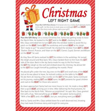 Imagem de GNATV Christmas Left Right Pass Gift Game, Christmas Santa Story, Family Party Gift Exchange Game - SDLR03