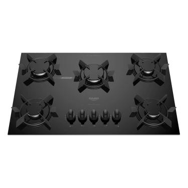 Imagem de Cooktop 5 Bocas a Gás Dako Pratiko com Acendimento Automático e Mega Chama Preto Bivolt
