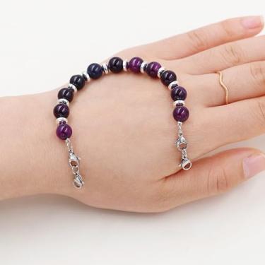 Imagem de Pulseira intercambiável de contas de cristal natural e hematita com fecho lagosta | Joias de substituição semiacabadas para homens e mulheres YA5058, adjustable, Pedra Aço inoxidável, Sem Pedra