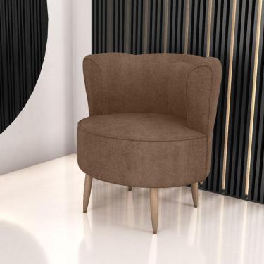 Imagem de Poltrona Decorativa Para Sala Ariel Boucle Marrom