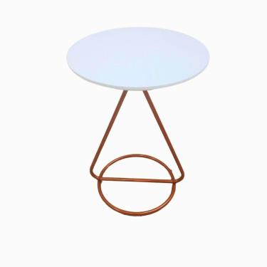 Imagem de Mesa De Centro Lateral Maria Base De Aço Design Moderno