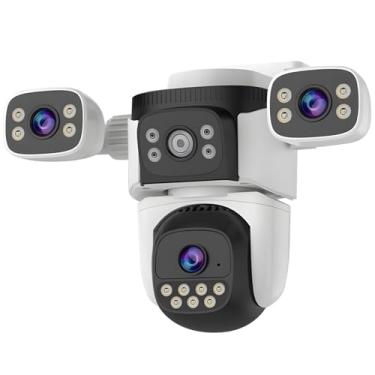 Imagem de Câmera Ptz externa com WiFi sem fio, 600 MP, Ip66 impermeável, visão noturna colorida, detecção de movimento, rastreamento inteligente