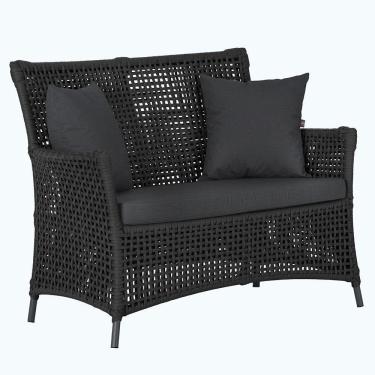 Imagem de 1 Sofá área Externa Igapó Alumínio Preta Corda Náutica E11 Preto