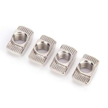 Imagem de FTVOGUE 100pcs T No Porca de Porca de Caça -nó de Aço Carbono Cabeça de Fixador de nó No de Deslizante Perfis de Extrusão de Alumínio Fixadores Peças (M8)