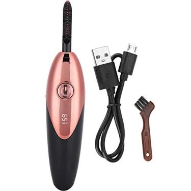 Imagem de Modelador de cílios elétrico aquecido digital de longa duração usb recarregável modelador de cílios para mulheres rosa vermelho esmeralda verde material abs (Rosa Vermelha)