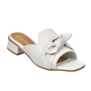 Imagem de Sandália Feminina de laço com saltinho Rasteira Rasteirinha - MR08-641