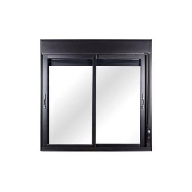 Imagem de Kit com 2 Janelas de Alumínio de Correr Persiana Manual 100x150x12cm 2