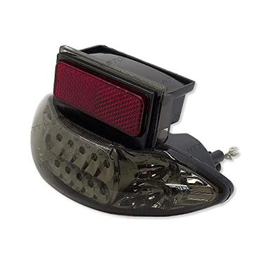 Imagem de HTTMT MT031A- Luz traseira de freio LED com lente fumê personalizada com indicadores de seta integrados, compatível com Suzuki Hayabusa GSXR1300 2003-2006 Katana 600/750 2003-2006 GSX-F 600/700 2003