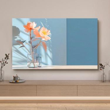 Imagem de Capa de TV universal, protetor de tela de TV, capa de poeira para decoração de sala de estar para televisões, prevenção estática, resistente ao desbotamento, design de ajuste universal - Tipo 05||62