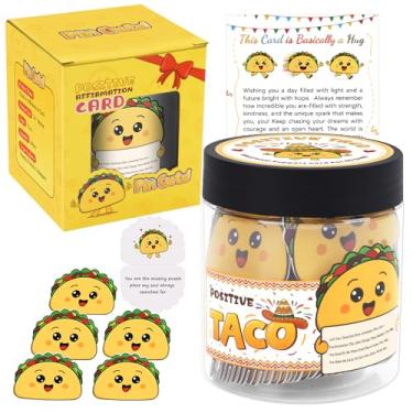 Imagem de PinCute 60 Positive Taco Affirmation Jar, presentes para ela ele namorado, namorada, cartões de mensagem sincera, aniversário de casamento, presente de Natal para mulheres, homens, casais, esposa e