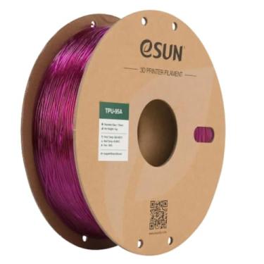 Imagem de Filamento Para Impressora 3d TPU 95A Flexível Esun 1kg 1.75mm Cor Roxo Translúcido