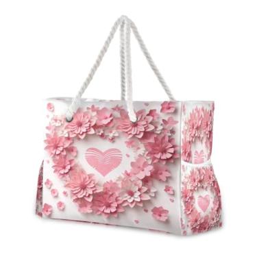 Imagem de Wassud Bolsa de praia feliz dia das mães grande bolsa de praia para mulheres, à prova d'água, à prova de areia, bolsa de viagem com zíper e bolso, piscina, academia, acampamento