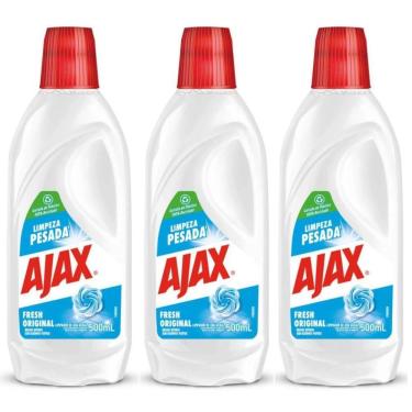 Imagem de Kit 3 Limpador Diluível Ajax Fresh Limpeza Pesada 500ml