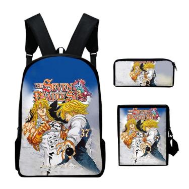 Imagem de Conjunto de mochilas Sevens Deadly Sins Meliodas Anime para crianças