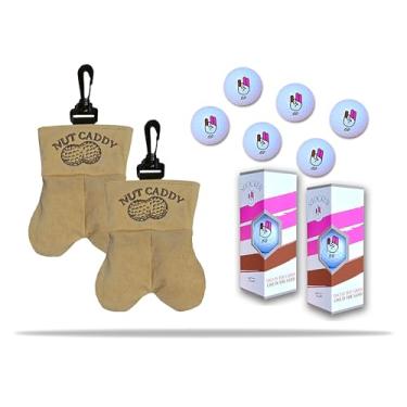 Imagem de Scale Wear Design Pacote com 2 bolsas de golfe de acesso rápido mais 6 bolas de golfe – Suporte de clipe resistente para bolsa de golfe e passador de cinto, ótimo presente para homens (pacote com 2