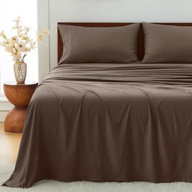 Imagem de GOKOTTA Conjunto de lençóis California King com 4 peças, bolso profundo de 25,4 a 40,6 cm, alças elásticas antiderrapantes nos cantos, poliéster de microfibra – ultramacio, luxuoso de hotel