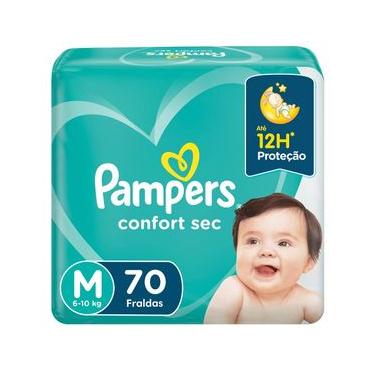 Imagem de Fralda Pampers Confort Sec Pack Tamanho M com 70 unidades