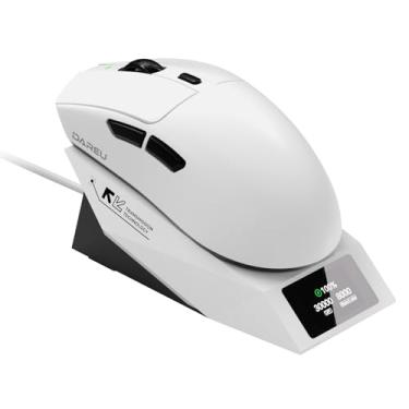 Imagem de DAREU AE6 Pro | Mouse para jogos sem fio duplo com estrutura de quilha de modo triplo com base de carregamento