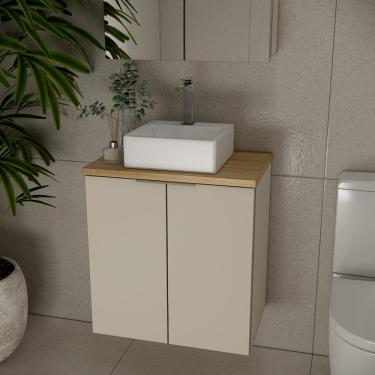 Imagem de Gabinete Nature 60cm Estilare Gab4008 Nude/carvalho
