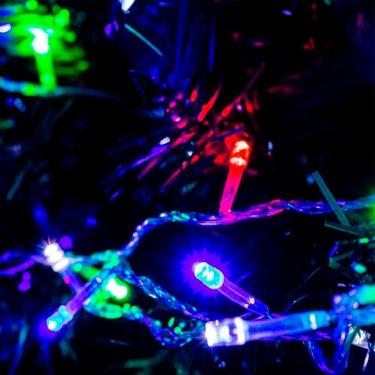 Imagem de Cordão Pisca 100 Lâmpadas Led Colorido 8 Funções 220v 8,5m