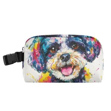 Imagem de TSENQUE Lancheira personalizada para cachorrinhos Maltipoo em aquarela para mulheres meninas lancheira masculina infantil lancheira para trabalho macia e fofa bolsa térmica para meninos
