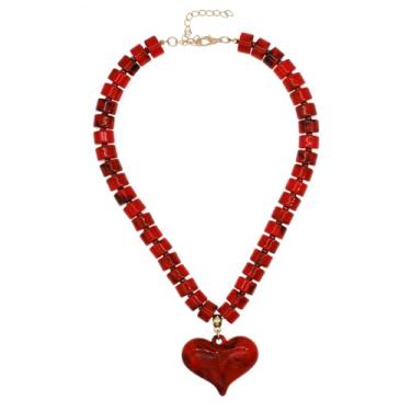 Imagem de JNF Colar feminino com contas de coração grosso, coração, grande, gargantilha, colares, boêmio, resina, miçangas, gola, joias, presente, Adjustable, Resina, Esmeralda