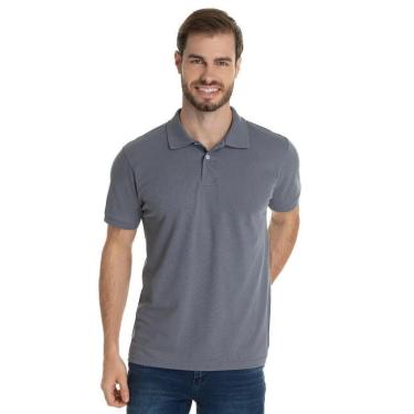 Imagem de Camisa Gola Polo Piquet Masculina Básica Lisa-Masculino