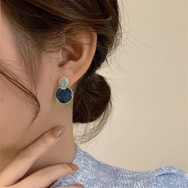 Imagem de Brincos de gota redonda para mulheres, minimalista, argola com pingente, leve, para o dia a dia, joias modernas, presentes de Natal, presentes de amizade para mulheres, dia dos namorados, Medium