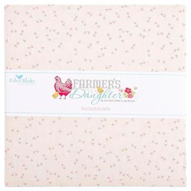 Imagem de Empilhador de fundo Riley Blake Farmer's Daughter 25,4 cm por Lori Holt of Bee in My Bonnet | 42 quadrados pré-cortados | Conjunto de algodão acolchoado para projetos de patchwork, artesanato e