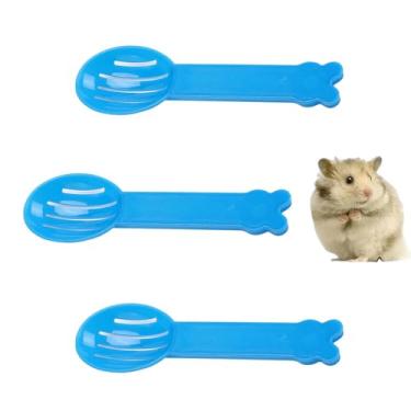 Imagem de LJJCSFF Colher de cama para hamster 3 peças, colher de areia, peneira, gaiola, pá de limpeza, chinchila, pó, banho, colher de banho