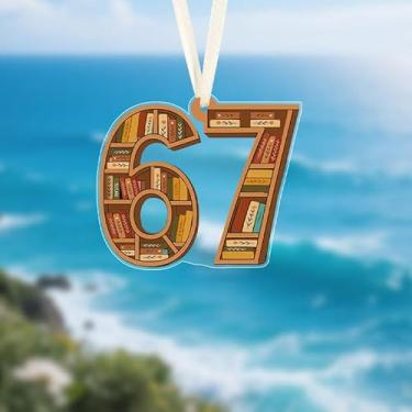 Imagem de Enfeite de acrílico para pendurar livro e dia dos direitos autorais 2D, decoração de sala de estudo para amantes de livros, aniversário de 67 anos para leitores | Acessório para chaveiro de mochila