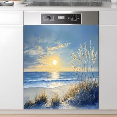 Imagem de AOHMPT Capa do adesivo do ímã da máquina de lavar louça: Decalque de painel de Natal decorativo para decoração de cozinha, 58 cm x 66 cm Decoração de painel de adesivos de decoração de