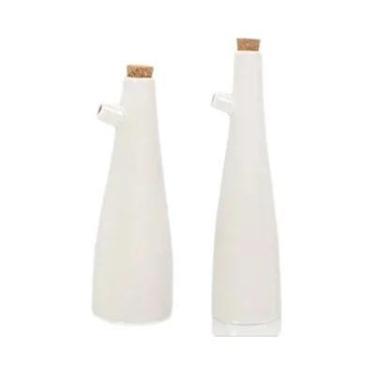 Imagem de Pote De Porcelana Cerâmica Para Azeite E Vinagre, Garrafa De Armazenam