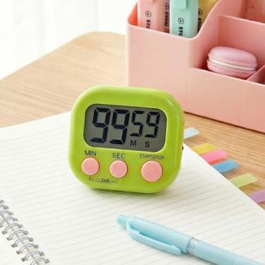 Imagem de Temporizador digital de contagem regressiva eletrônica, 1 conjunto - temporizador de cozinha, para cozinhar, ovo, sala de aula, professor, estudo, forno (verde)